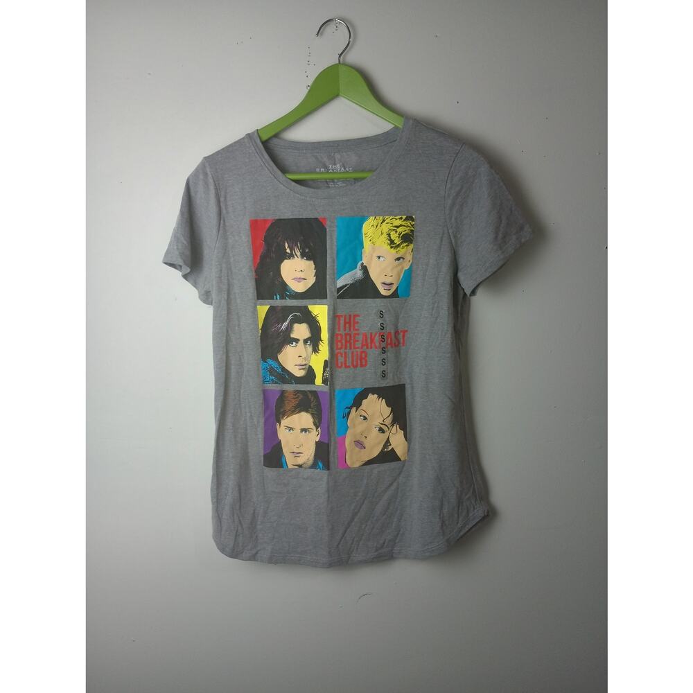 The Breakfast Club‎ Graphic Tee Gray Movie T-Shirt 80s Retro Pop Art Size S